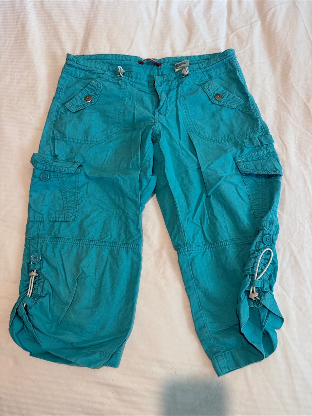 UNIONBAY Teal Cargo Capris